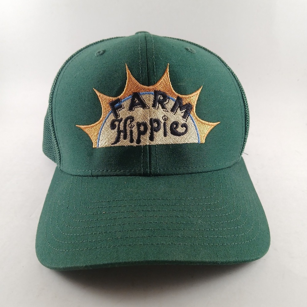 Farm Hippy Hat Cap Snap Back Green Mesh Trucker Patch Retro Sunshine Women Men‎